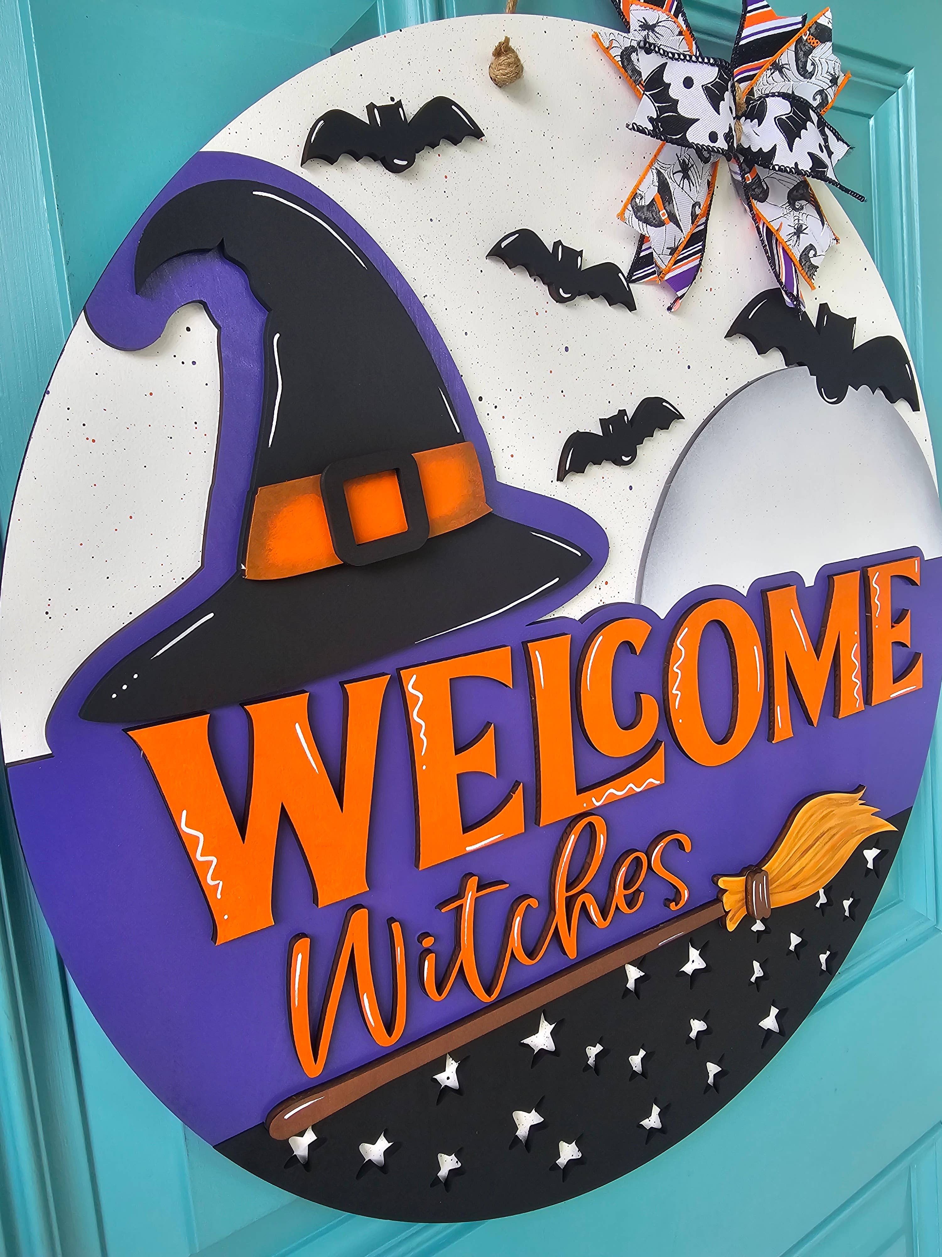 DIY Welcome Witches Door Hanger