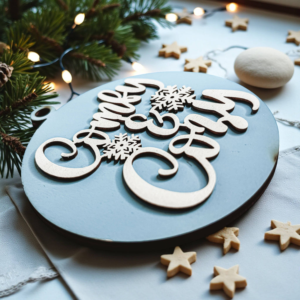 Hanging Christmas Decor + Handmade Wooden Ornament Funny