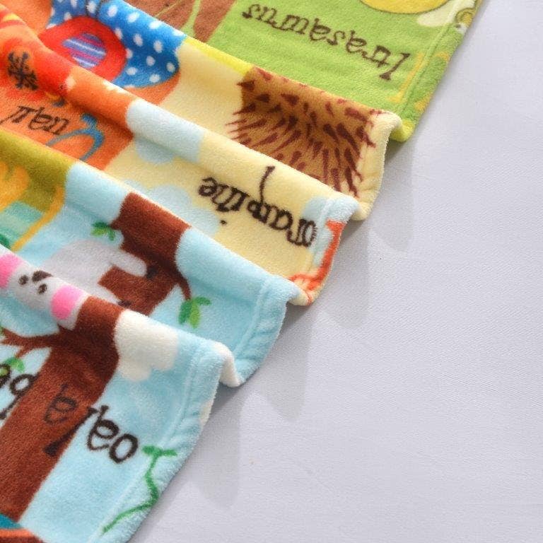 "Letters" Plush Toddler Blanket