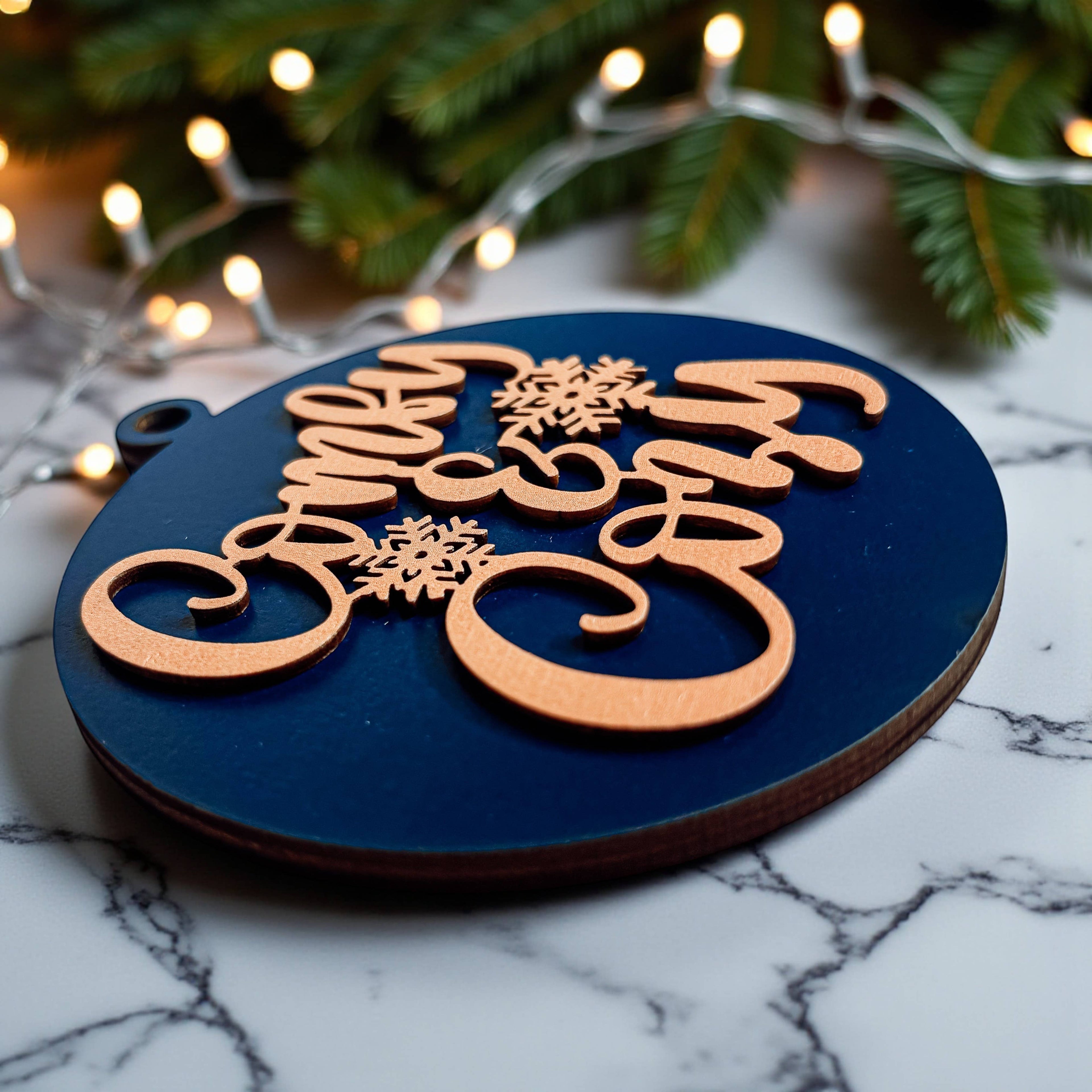 Hanging Christmas Decor + Handmade Wooden Ornament Funny
