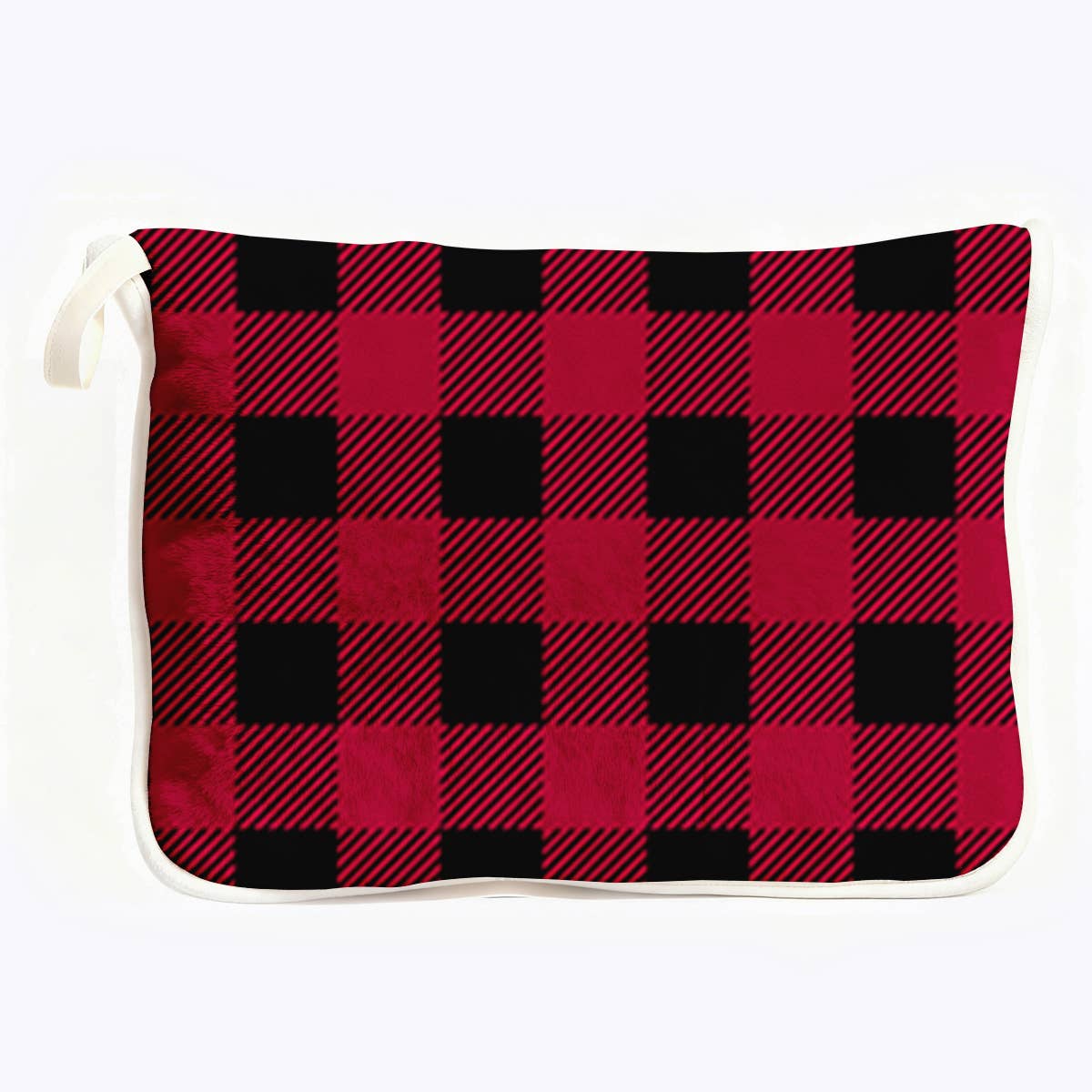 "Red and Black Plaid" Plush Travel Blanket w/ Matching Case