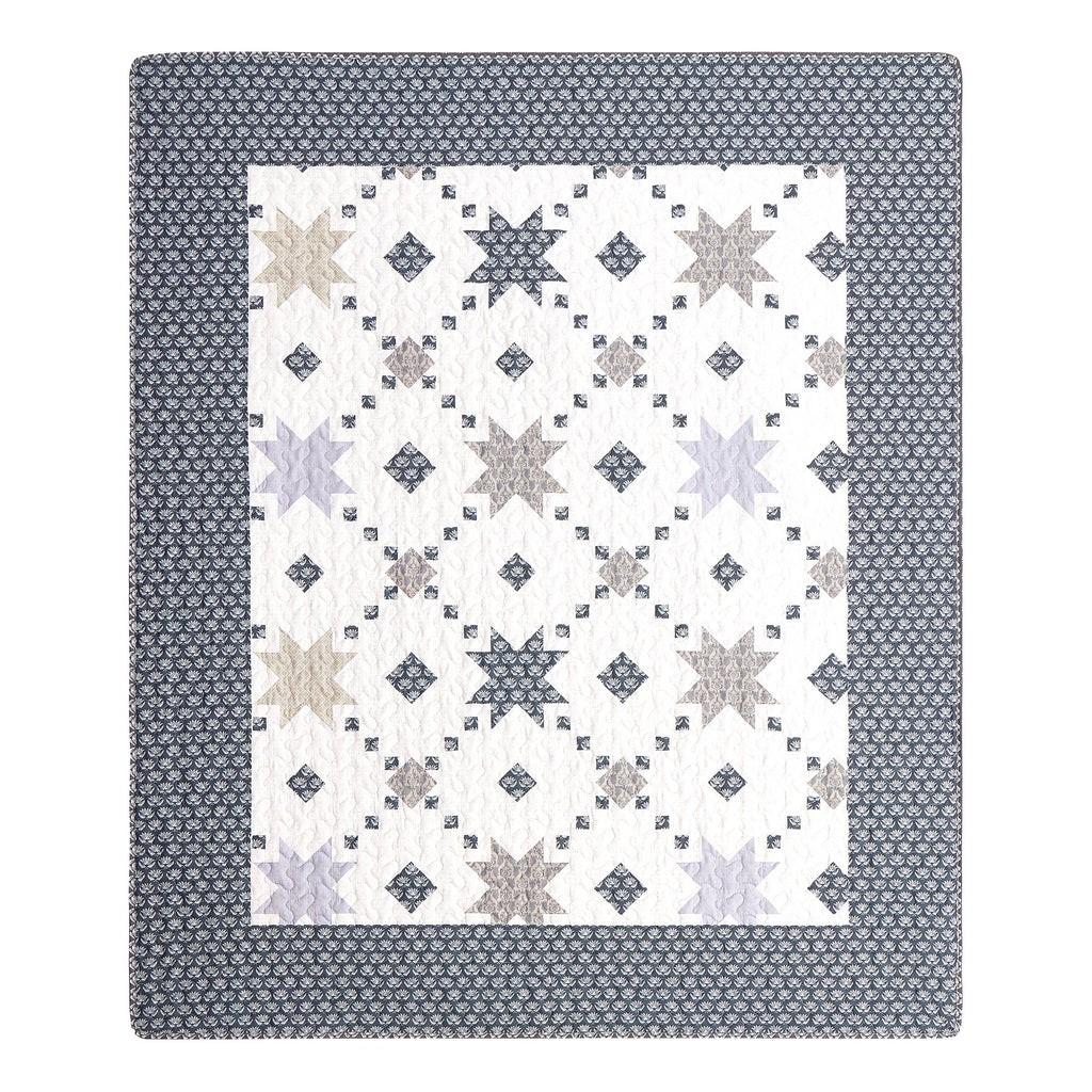 Midnight Stars Quilted Throw