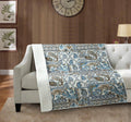 Blue Jaipur Paisley Patch Quilted Throw