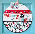 DIY Merry & Bright Christmas Lights Door Hanger