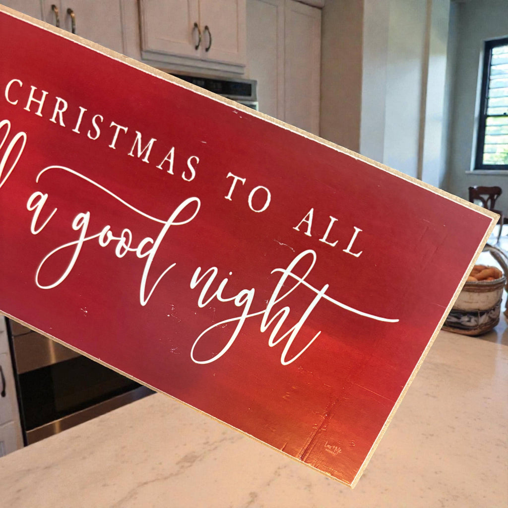 Christmas Sale, Red Wood Signs, IMPERFECT All a Good Night