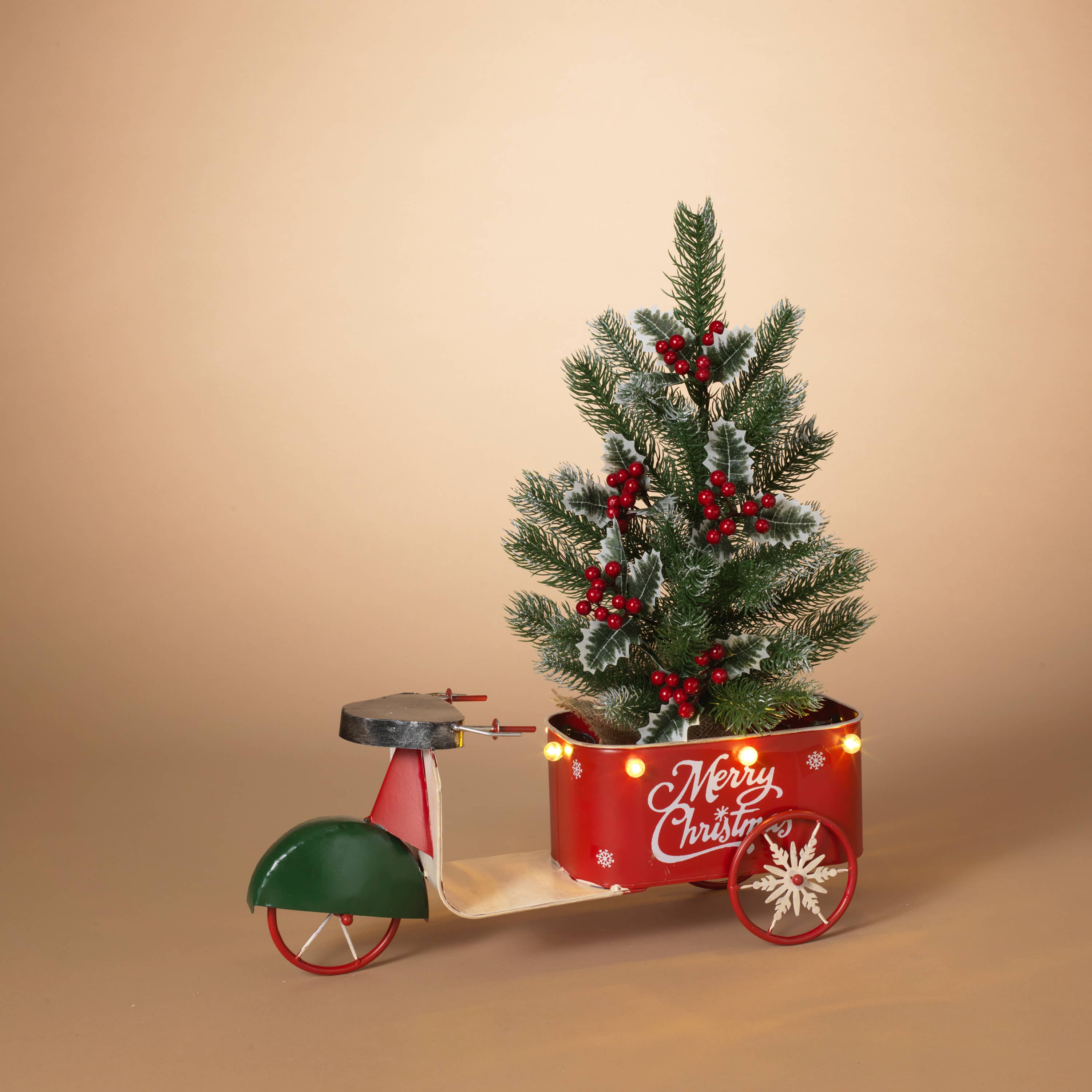 Christmas 22"H B/O Lighted Metal Holiday