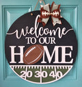 DIY Welcome to Our Home Football Door Hanger