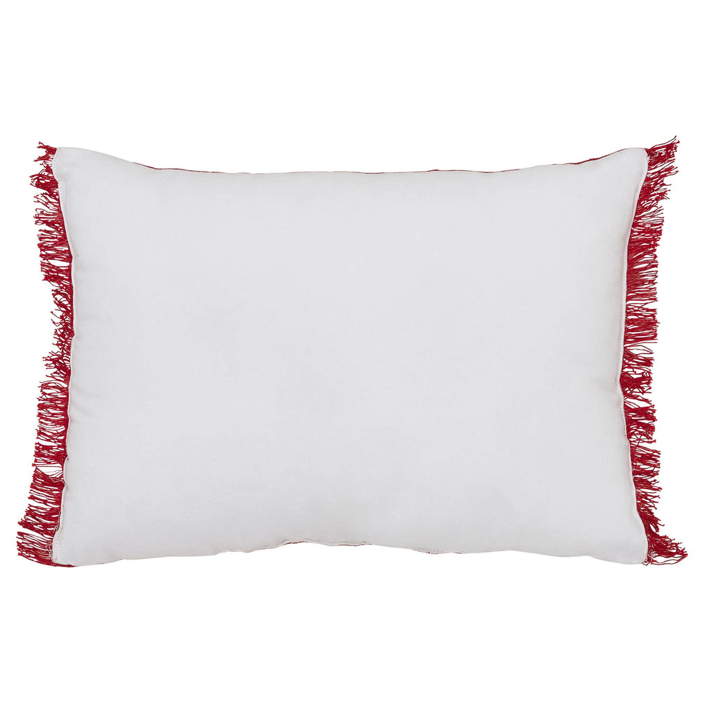 Christmas Joy to the World Fringed Throw Pillow 14x20