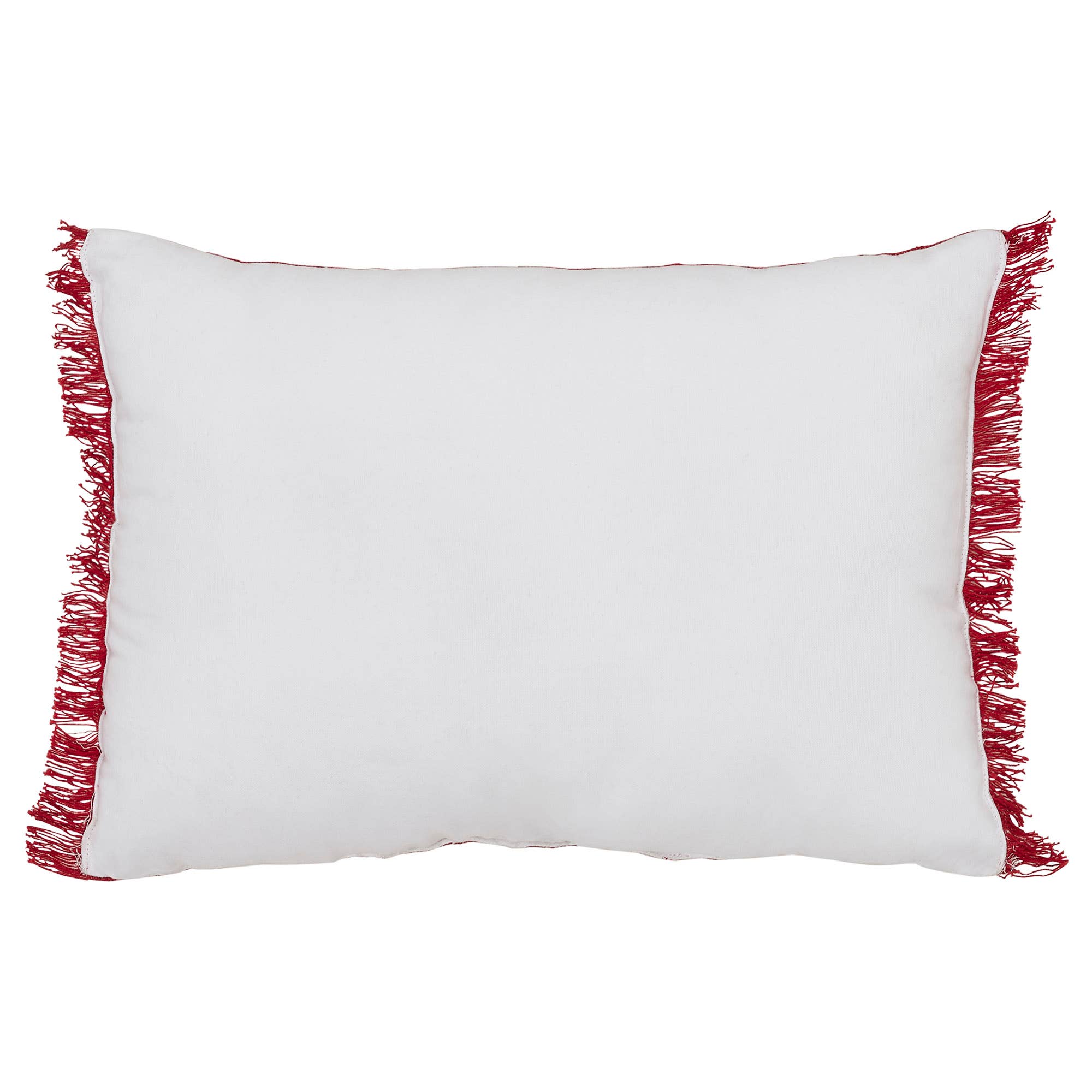 Christmas Joy to the World Fringed Throw Pillow 14x20
