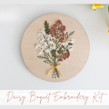 Daisy Bouquet Embroidery Kit – Floral DIY Craft