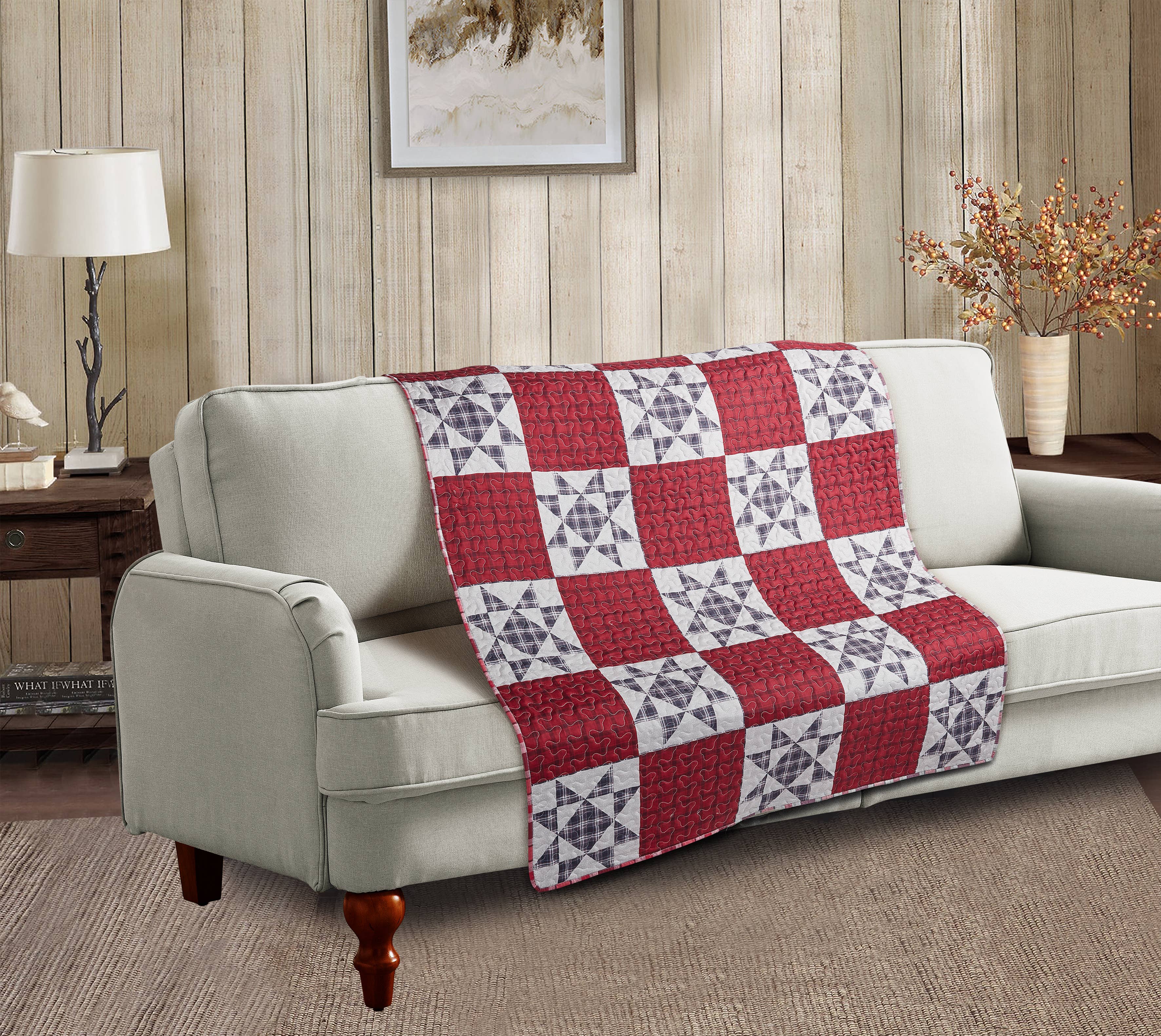 "Hillcrest"  Quilted Throw Blanket 50"x60"