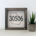 7x7 "Any" Zip Code Sign - State Outline- 3D Wood Sign
