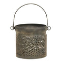 Antiqued Gray Can Lantern 3"