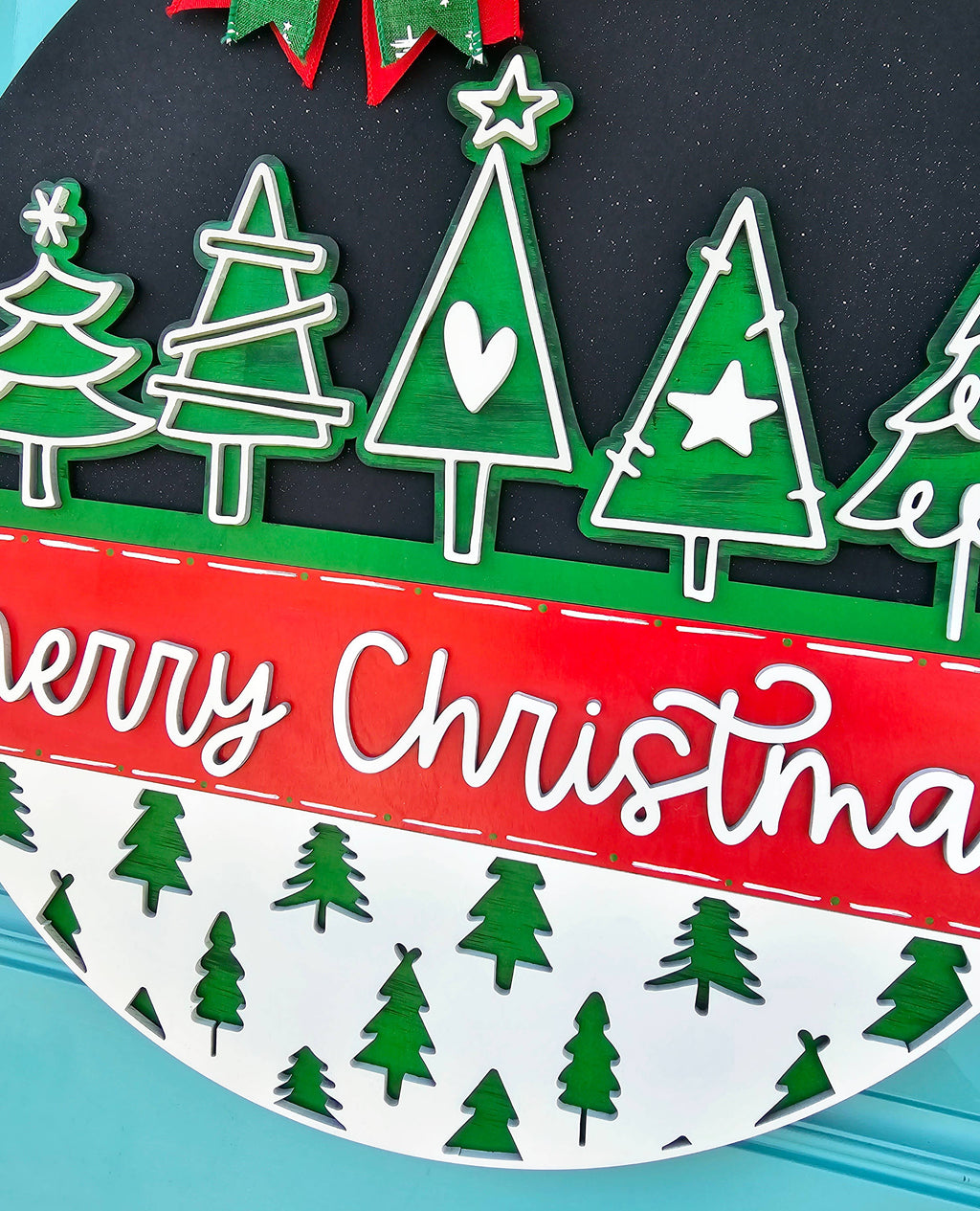DIY Christmas Tree Door Hanger