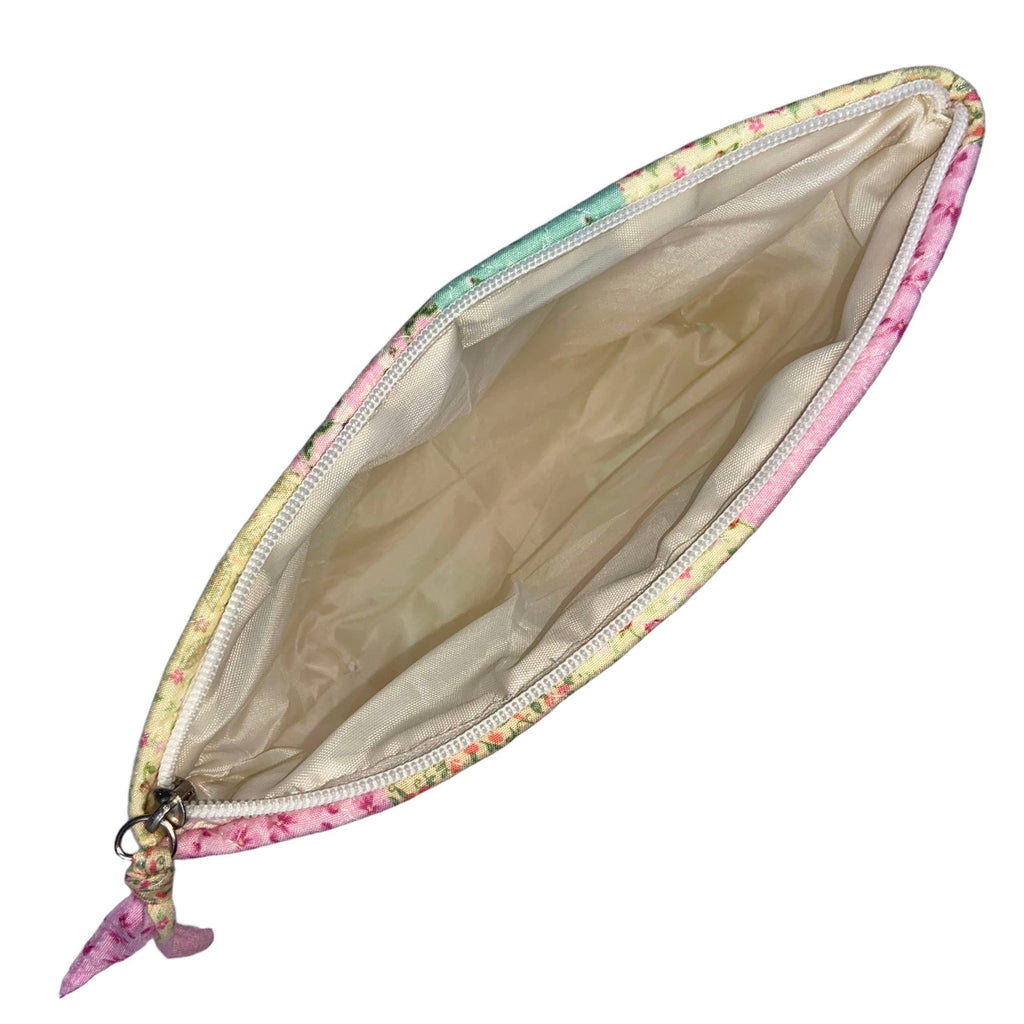 "Summer Garden" - Designer Quilted Cosmetic Bag