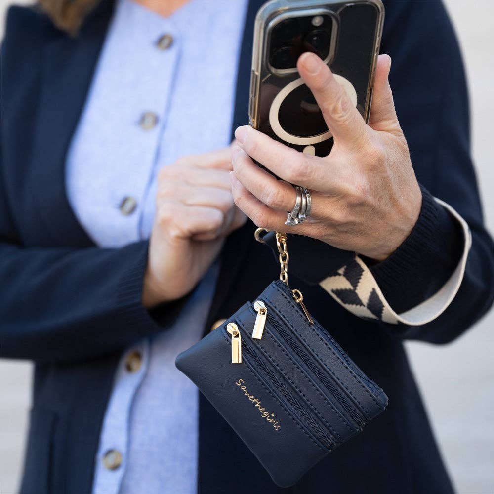 Clip & Go Strap w/Zippered Pouch Chevron