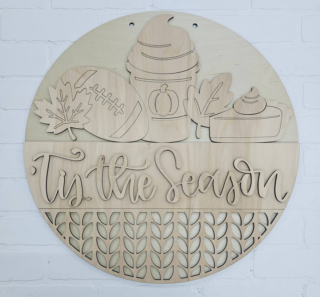DIY Tis the Season Fall Door Hanger