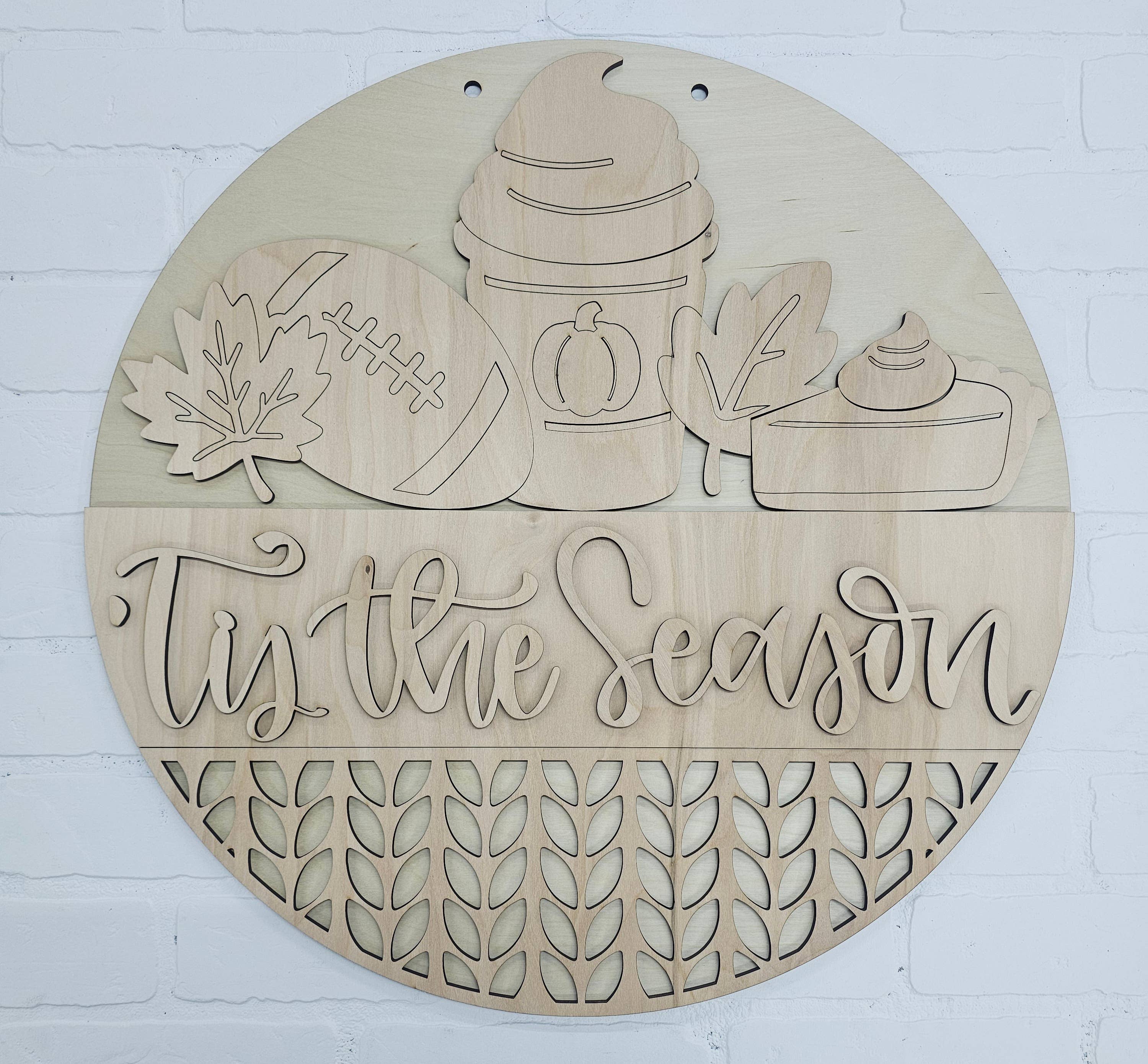 DIY Tis the Season Fall Door Hanger
