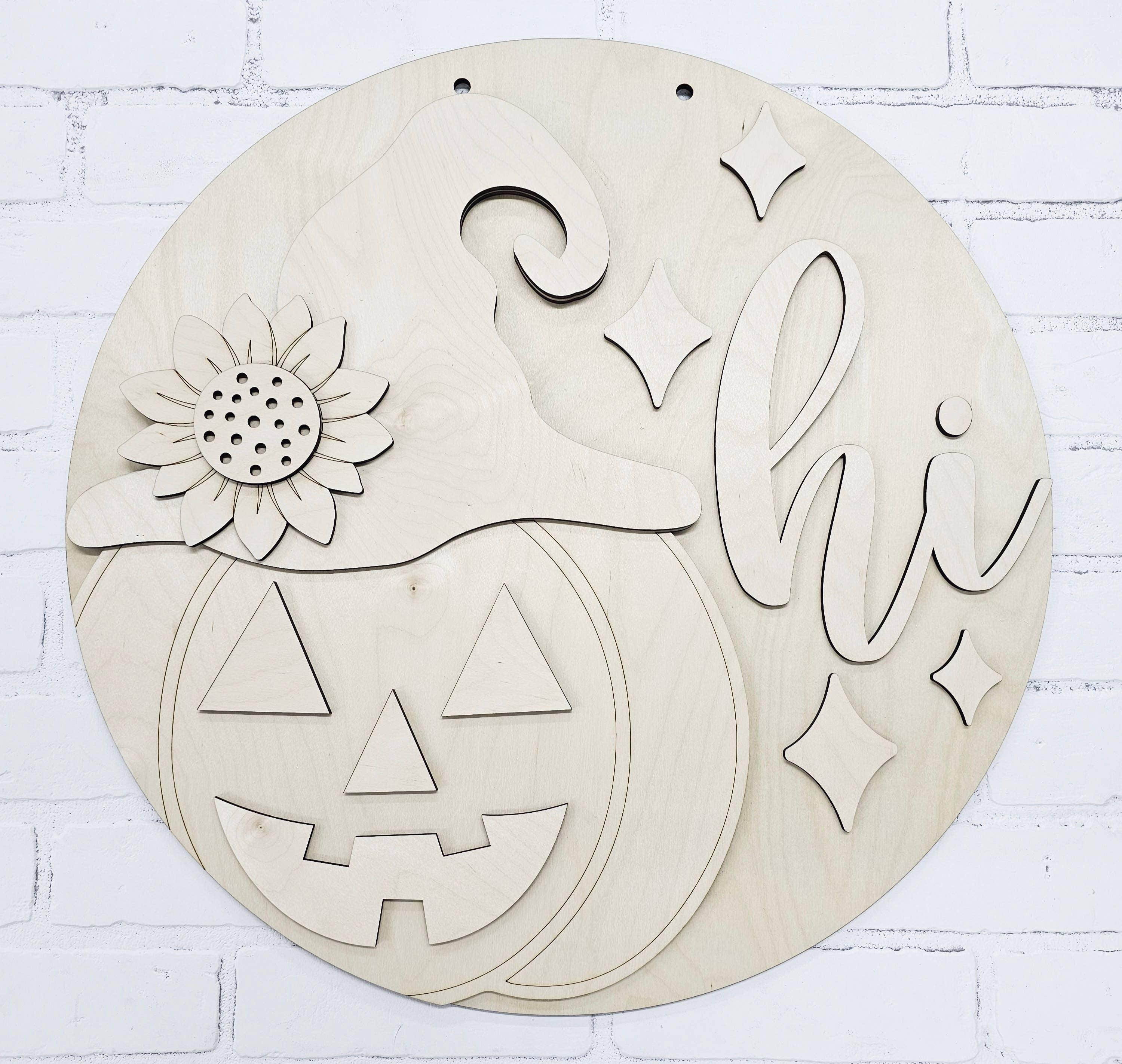 DIY Jack O Lantern Door Hanger