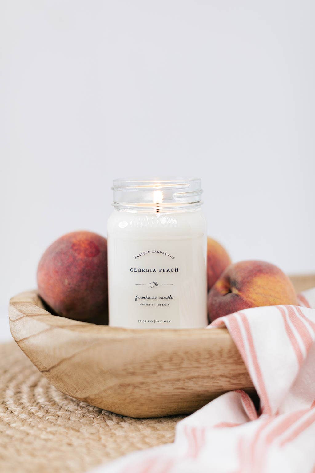 Georgia Peach - Soy Wax Mason Jar Candle