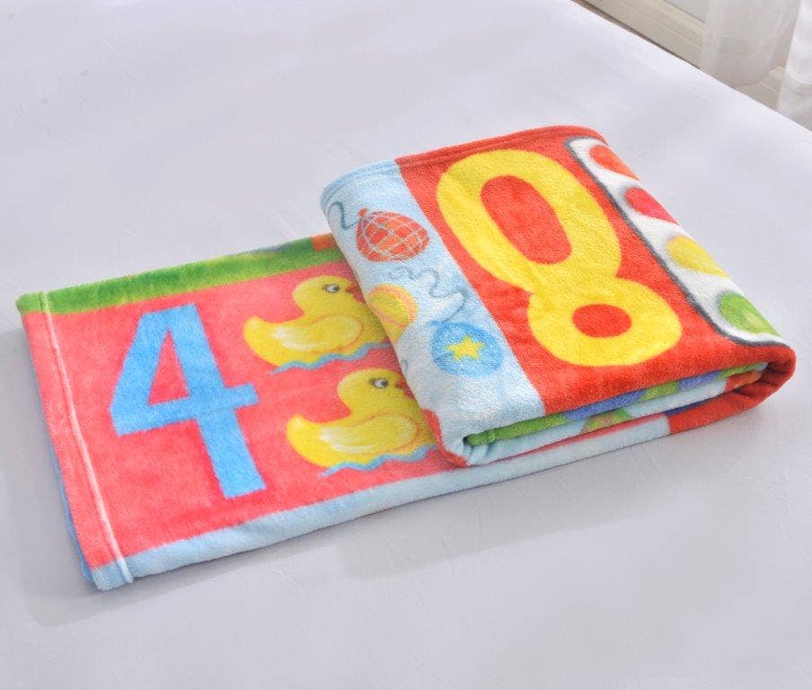 "Numbers" Plush Toddler Blanket