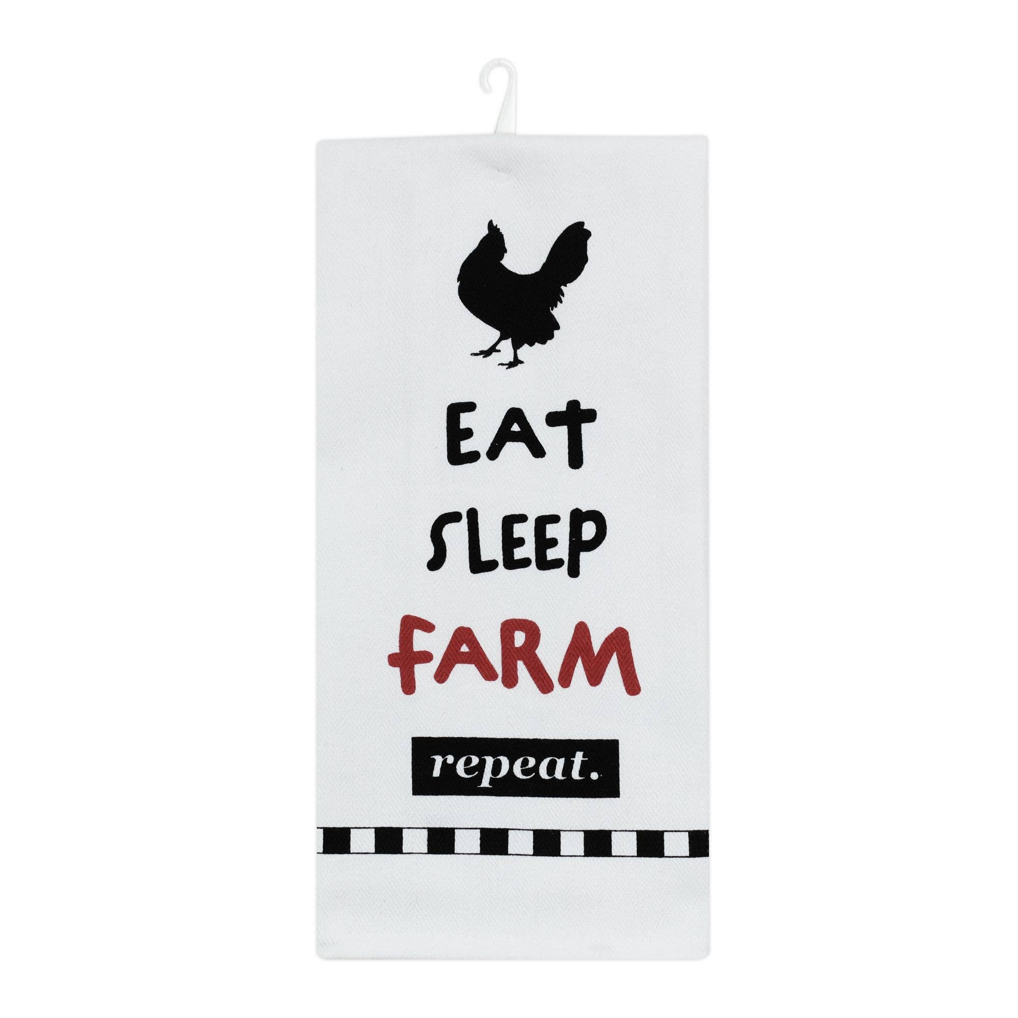 "Eat, Sleep, Farm, Repeat" Decorative Kitchen Towel