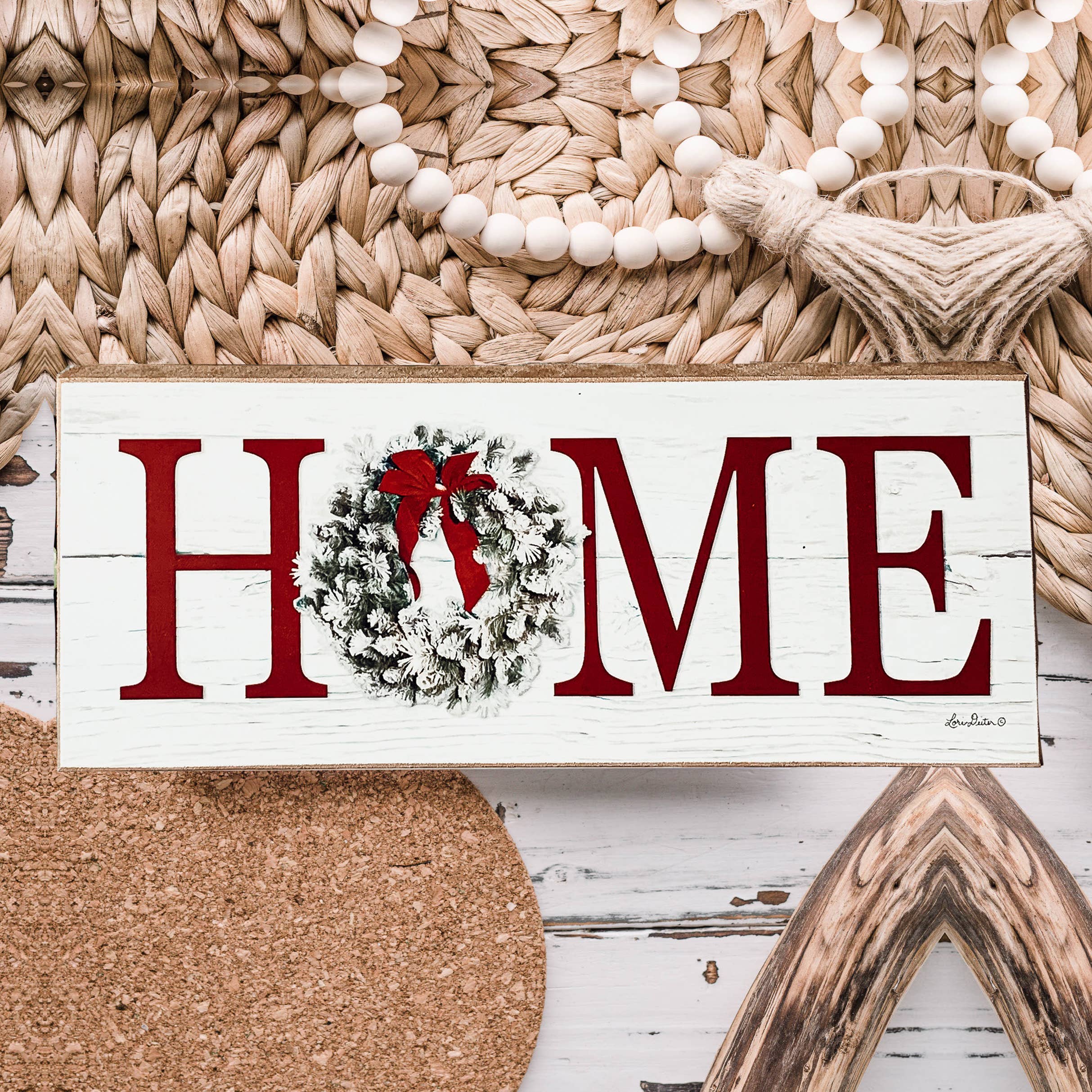 Merry Christmas to all & to all a Good Night Sign, Red Decor