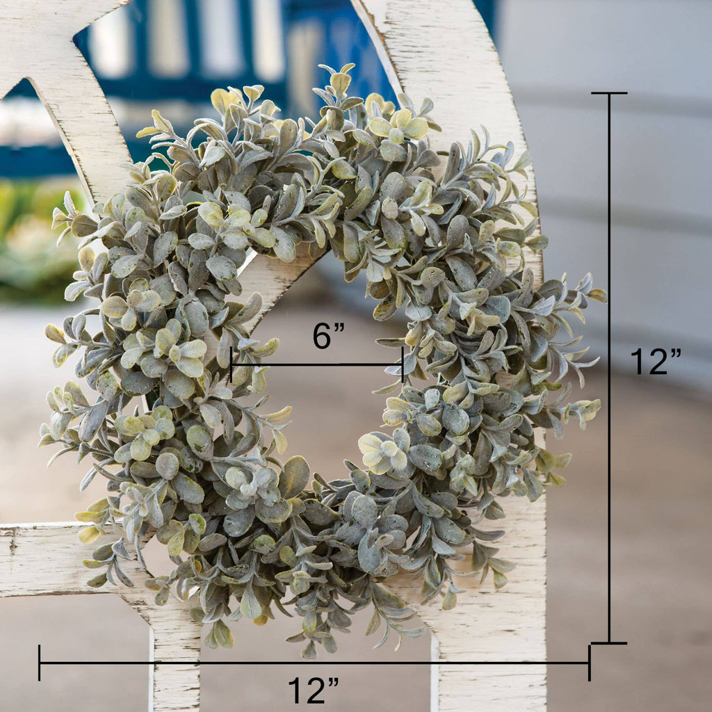 Pebble Eucalyptus Candle Ring, 6"