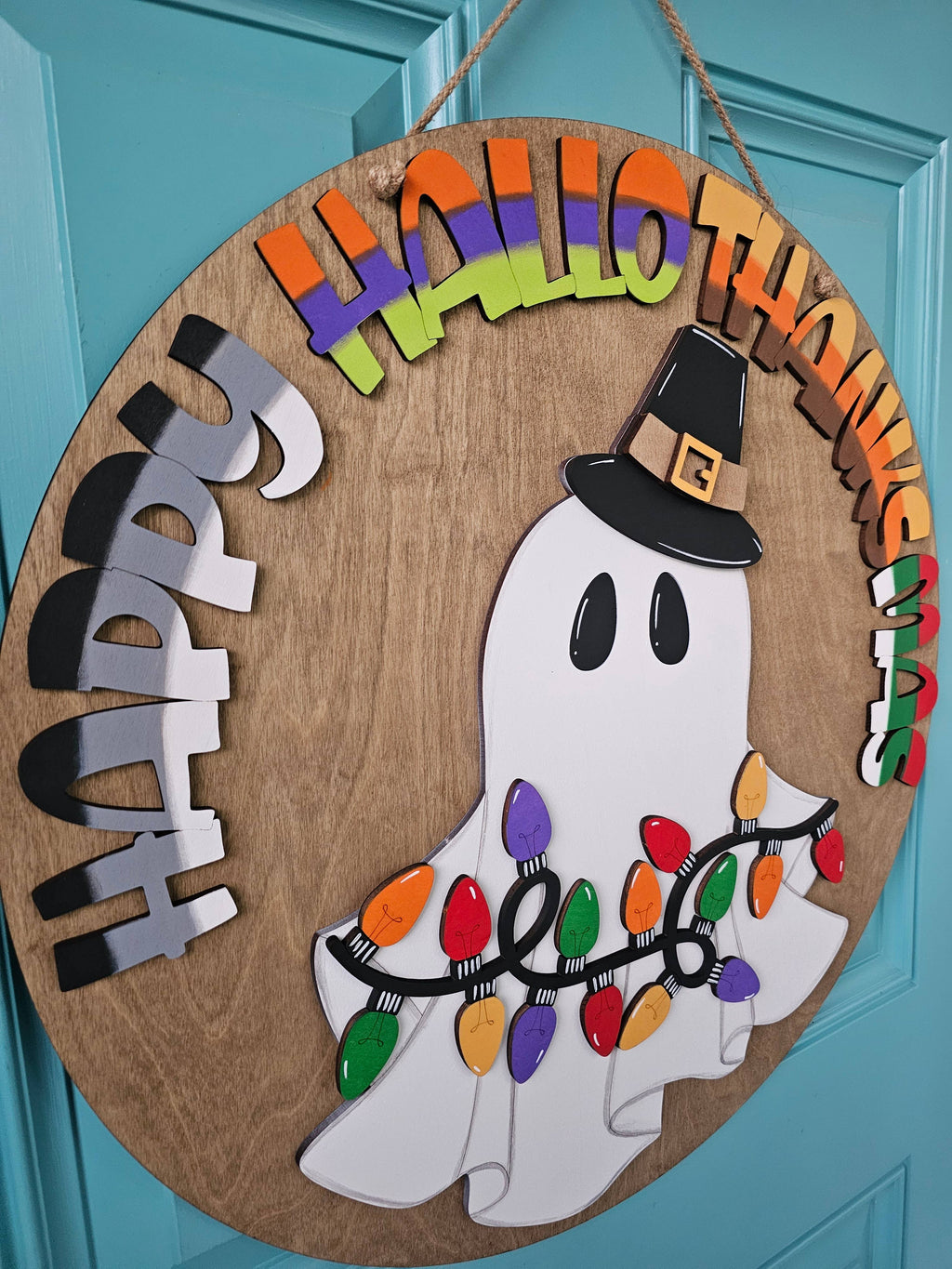 DIY Happy Hallothanksmas Door Hanger