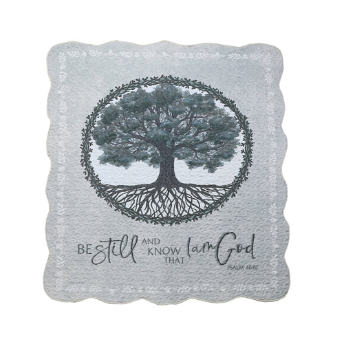 "Tree of Life" Inspirational Quilted Throw 50"x60"