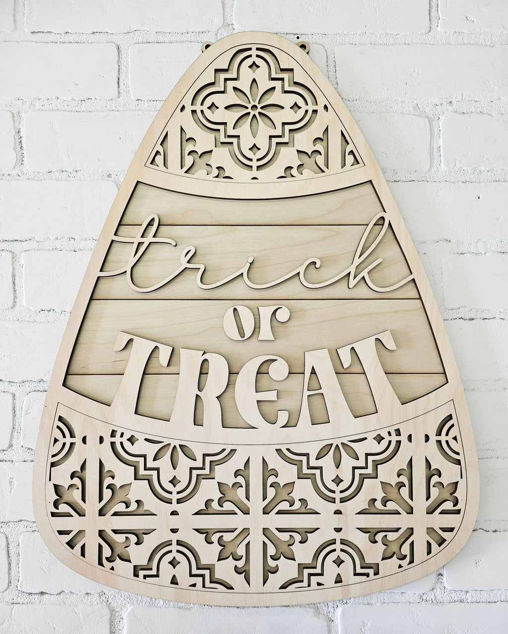 DIY Ornate Candy Corn Door Hanger