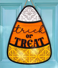 DIY Ornate Candy Corn Door Hanger