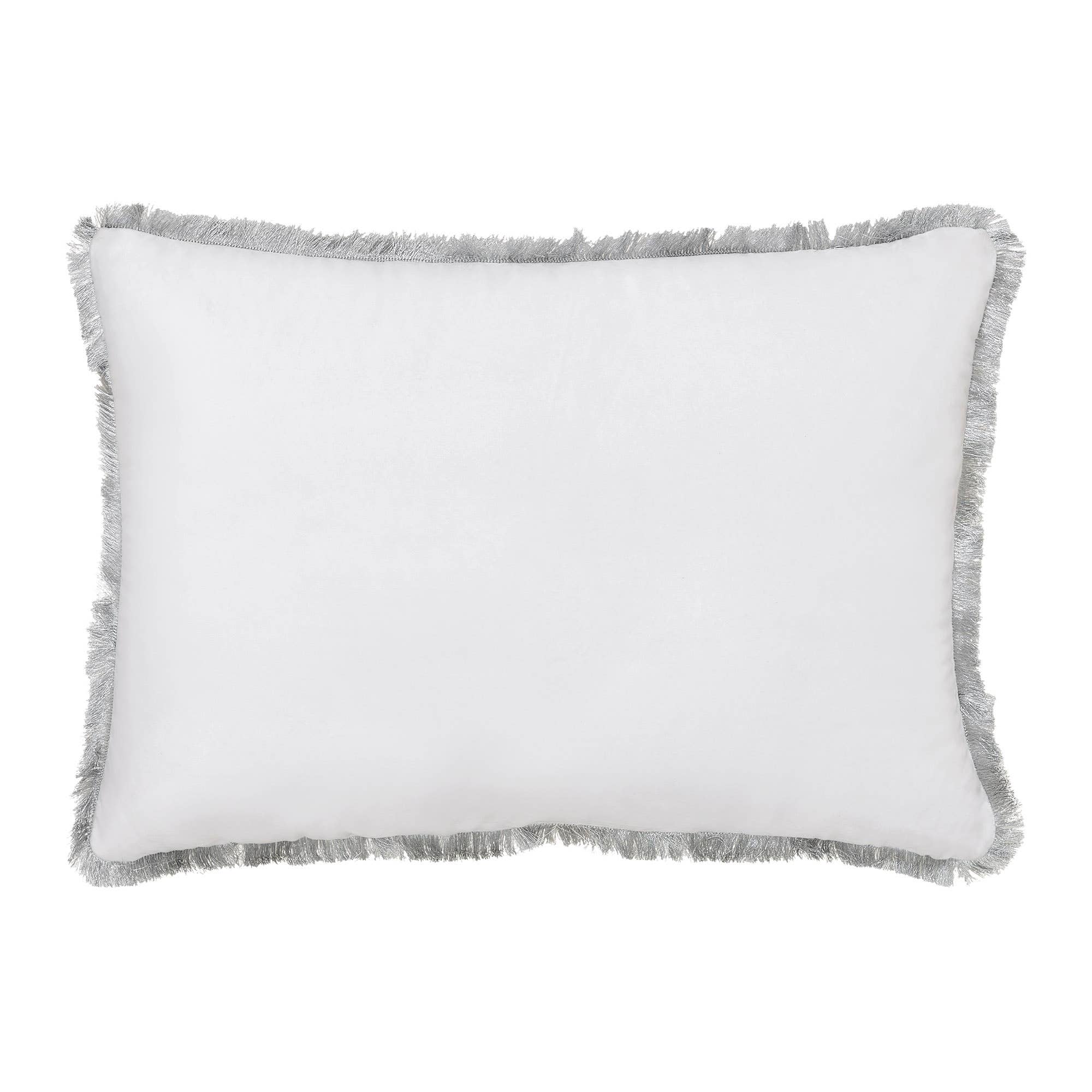 White Christmas Tree Embroidered Beaded Throw Pillow 14x20