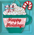 DIY Happy Holidays Hot Cocoa Mug Door Hanger