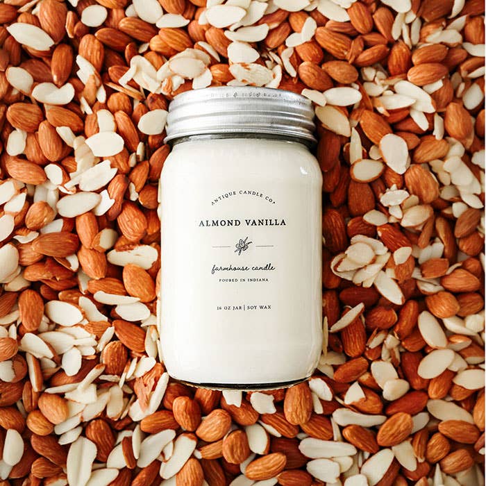 Almond Vanilla - Soy Wax Mason Jar Candle