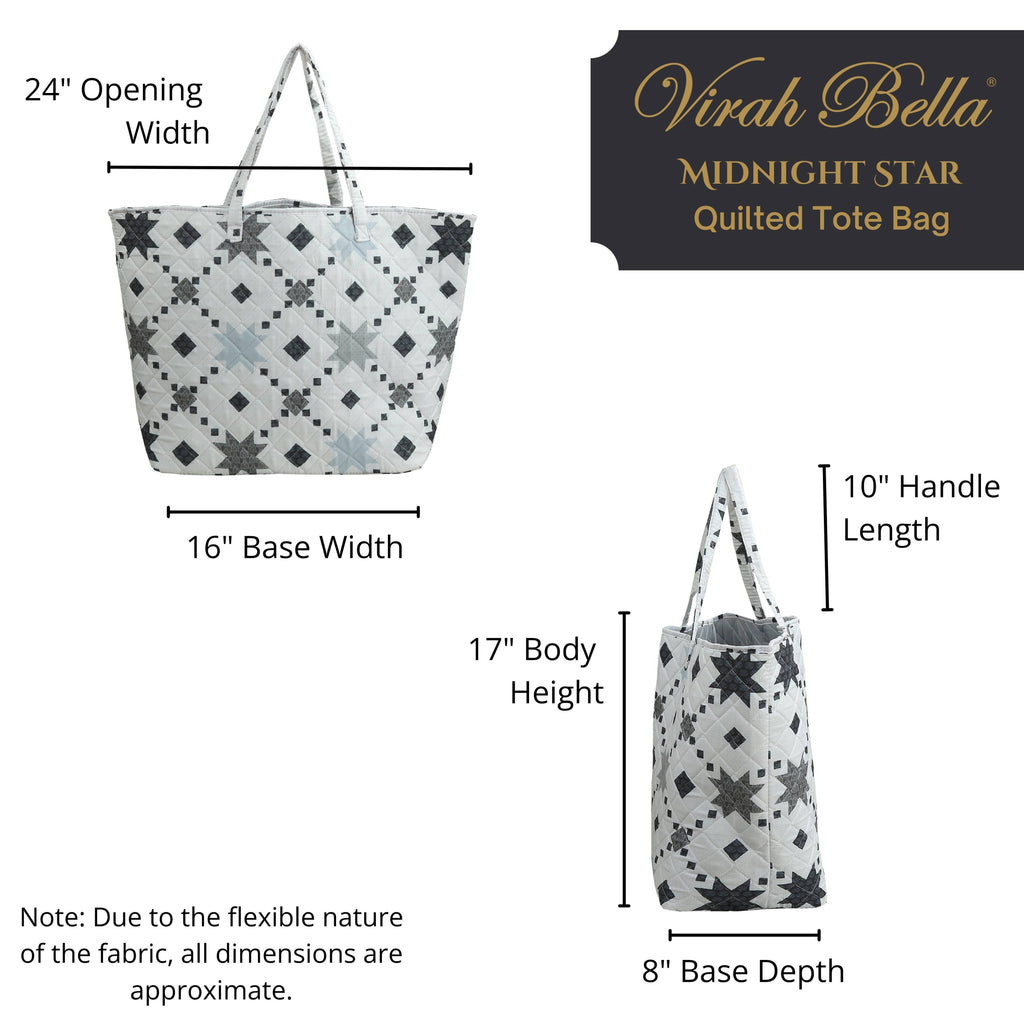 "Midnight Star" Designer Quilted Tote Bag