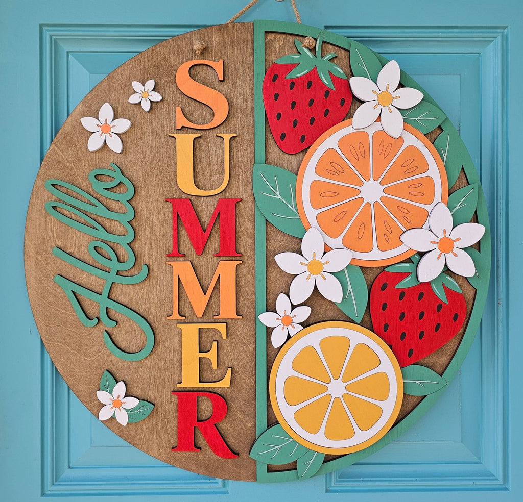 DIY Summer Fruit Door Hanger