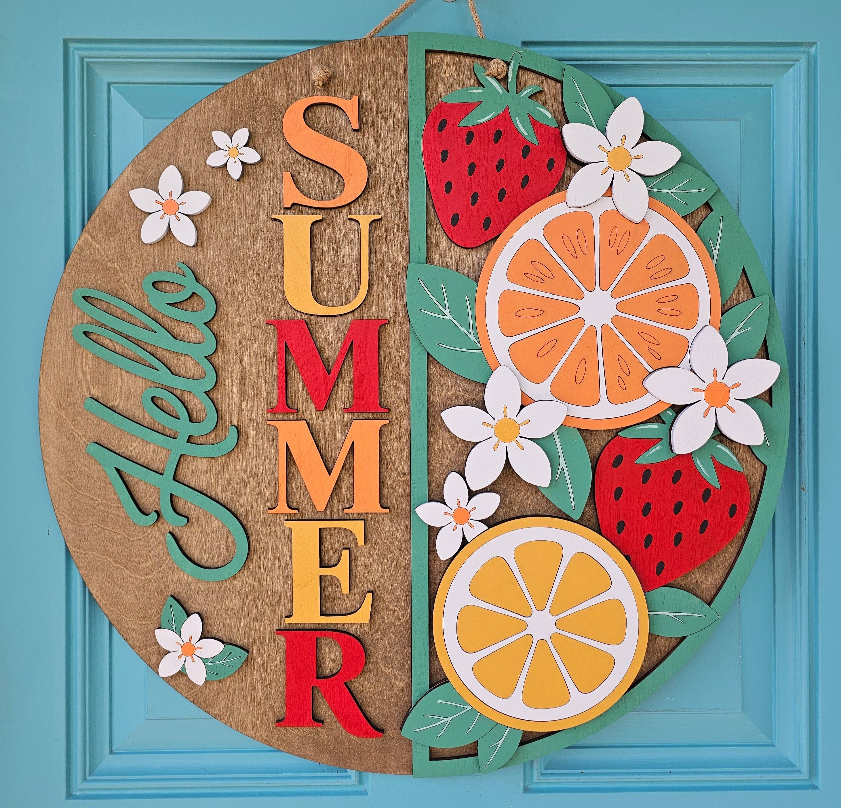 DIY Summer Fruit Door Hanger