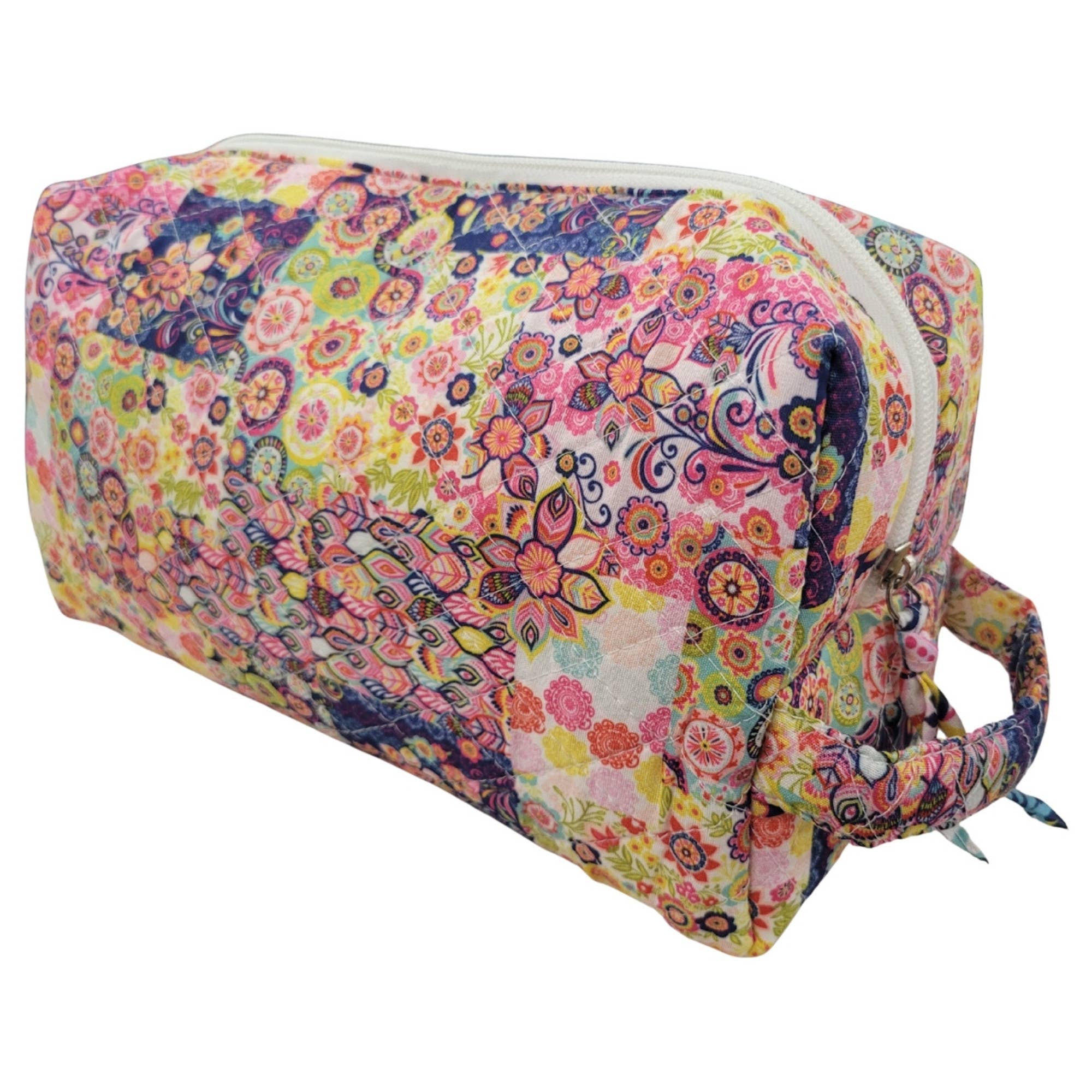 "Foliage" Designer Quilted Vanity and Travel Bag