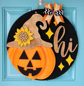 DIY Jack O Lantern Door Hanger
