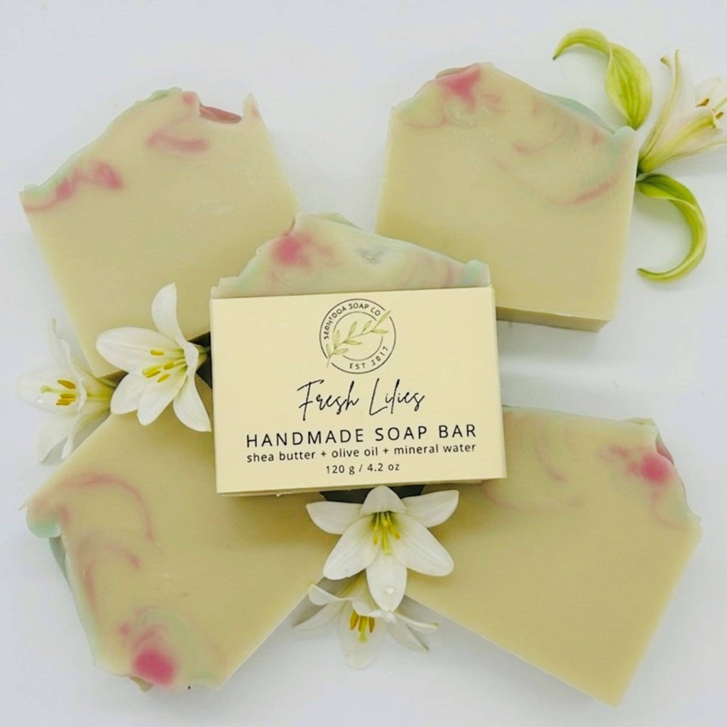Fresh Lilies Handmade Soap Bar VEGAN Cold Process Soap
