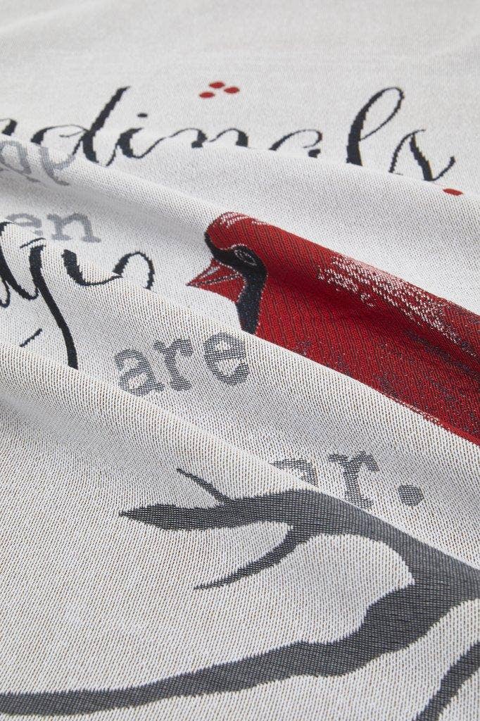 "Cardinals Appear" - Woven Tapestry Throw