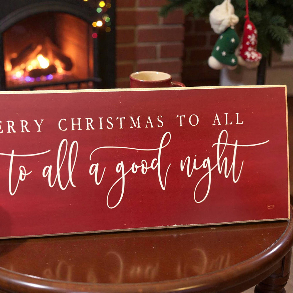Christmas Sale, Red Wood Signs, IMPERFECT All a Good Night