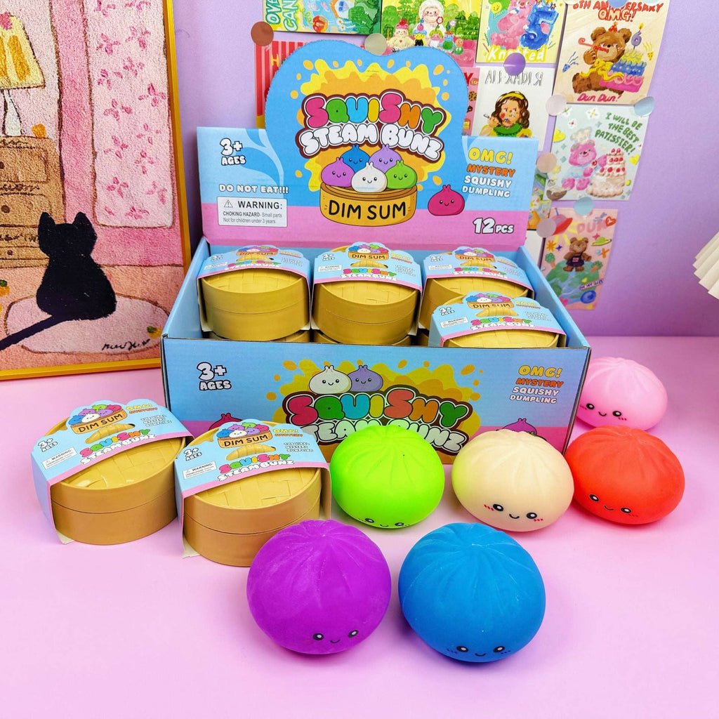Solid Color Dumpling Shape Squishy Soft Squeeze Stress Toy