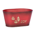 Red "Joy" Holiday Tin Tub