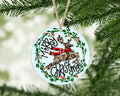 Leopard Reindeer Christmas Ornament