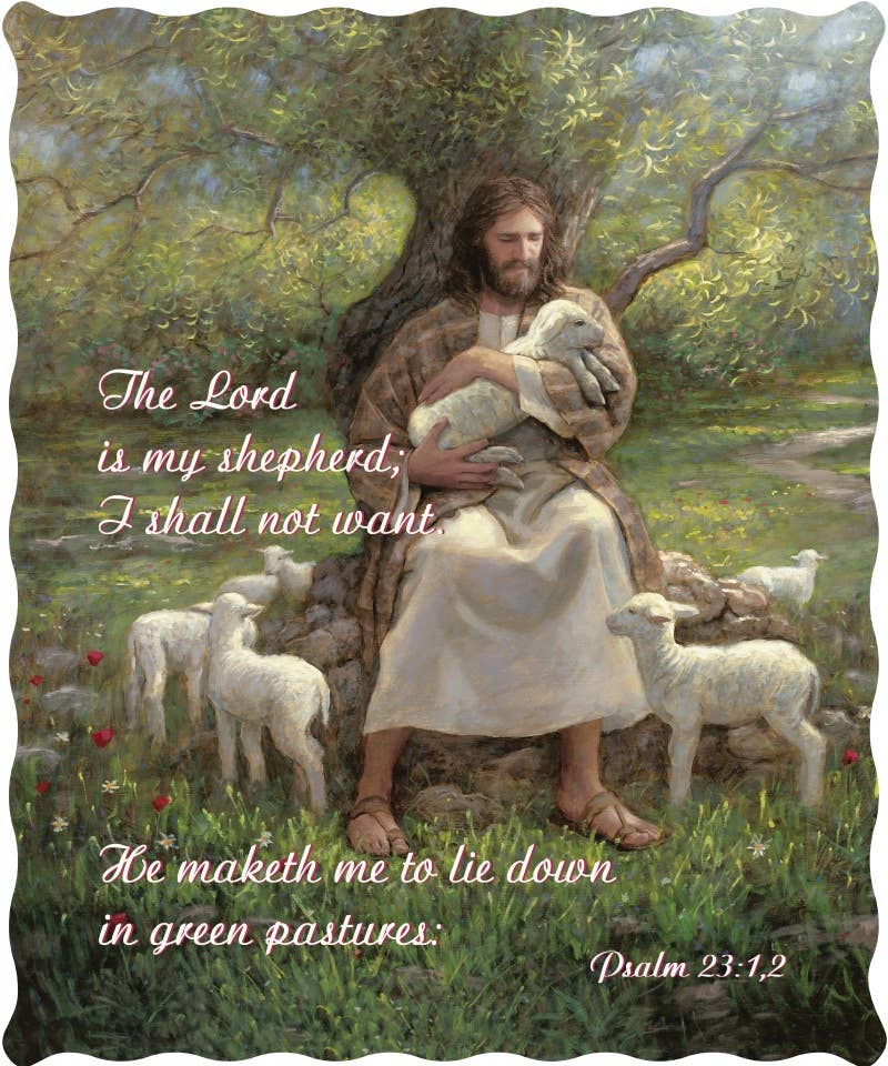 The Lord is my Shepherd Inspirational Quilted Throw
