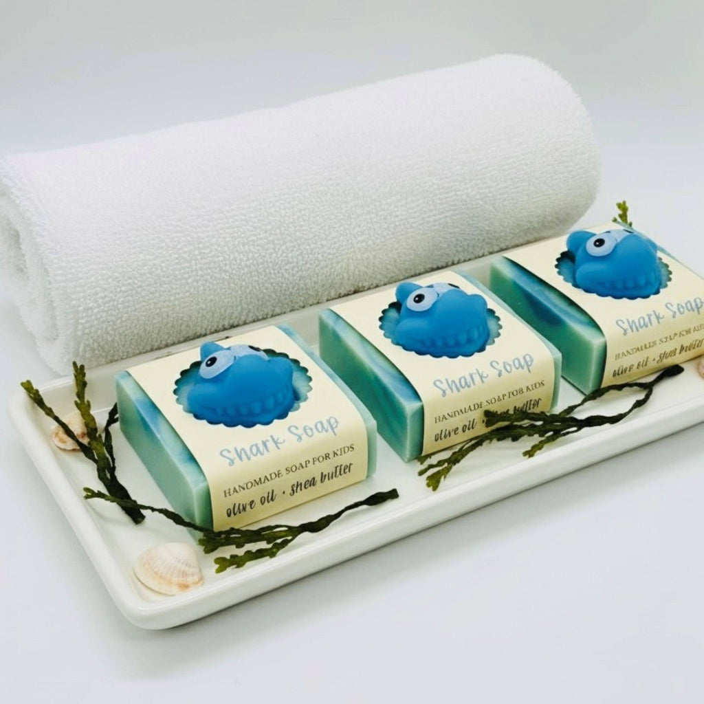 Shark Handmade Soap Bar for Kids VEGAN COLD PROCESS