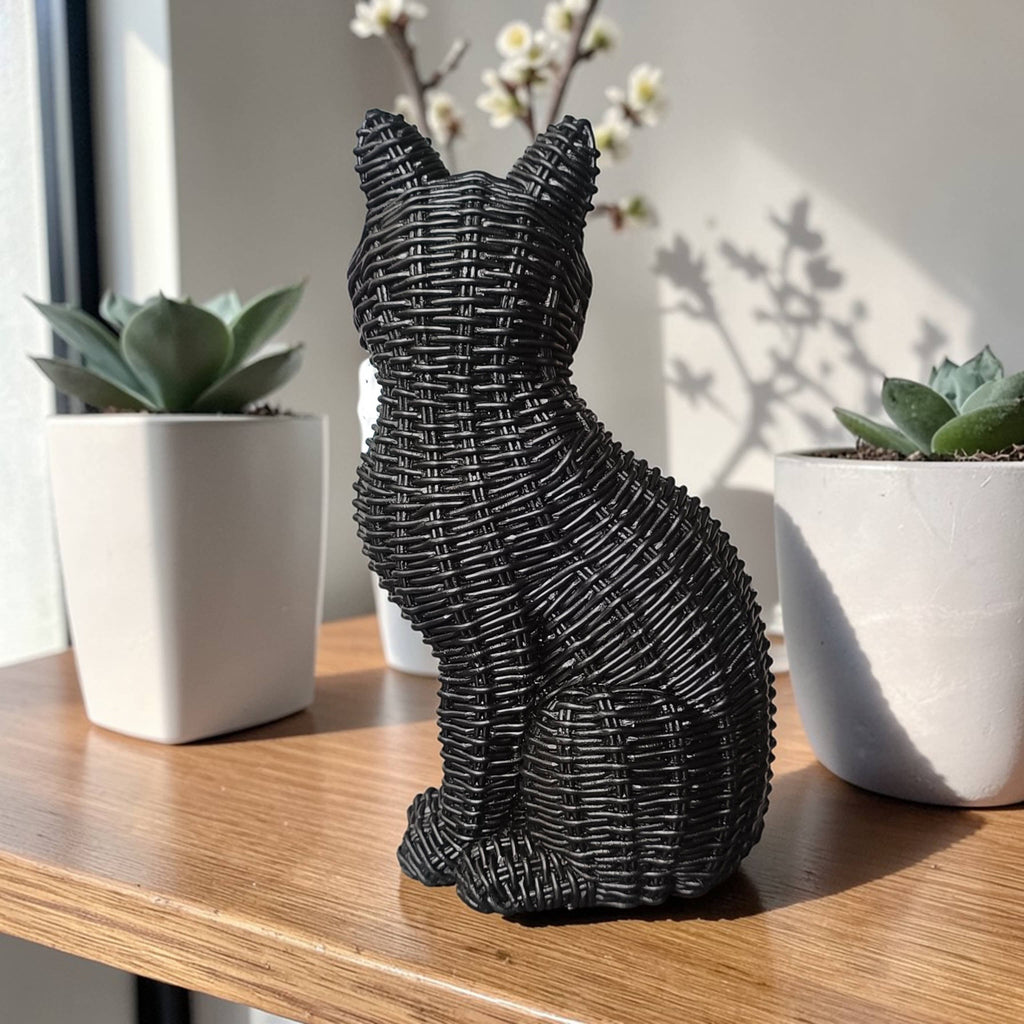 Spooky Shelf Accent Cute Farmhouse Halloween Black Cat Decor