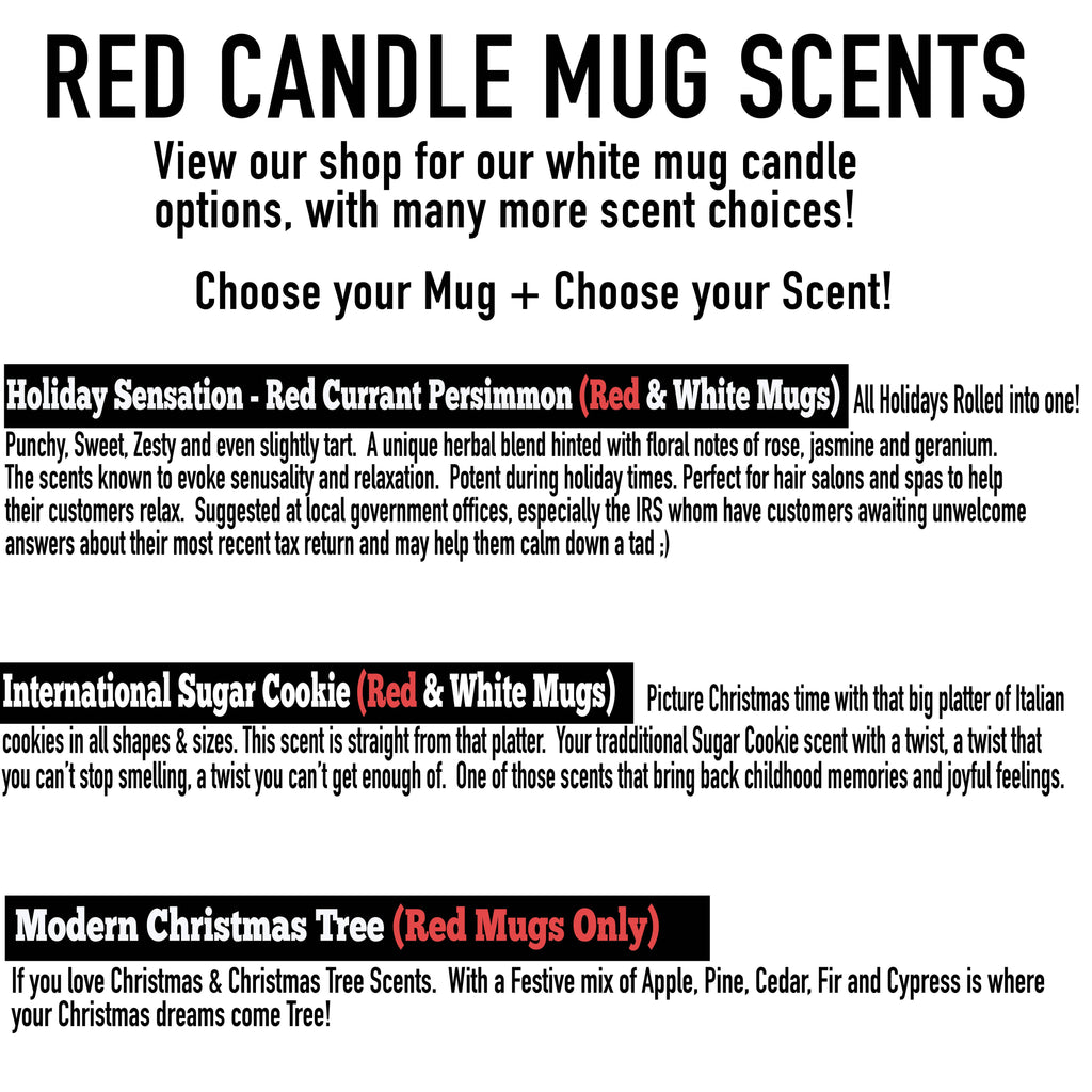 Christmas Scented Candles Soy, Unique Holiday Mug Candles lg